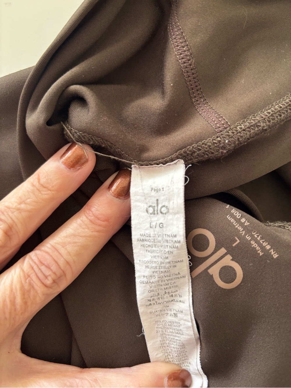 ALO Yoga Taupe Leggings - Picture 3 of 4